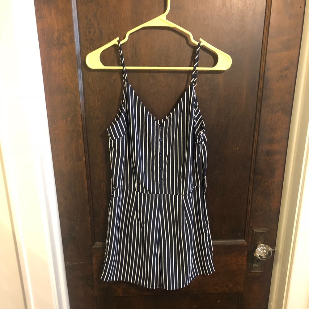Sweet Wanderer Blue & White Romper